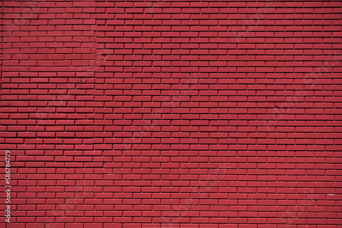 Clean deep red holiday brick wall background