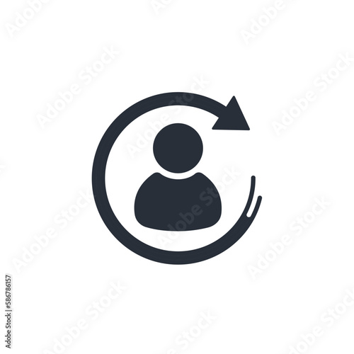 Change, update profile parameters. Settings preferences. Vector linear icon isolated on white background.