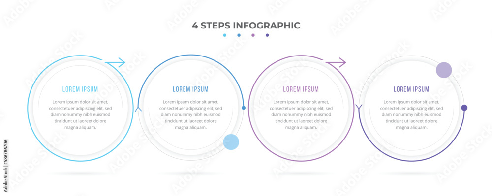 Business Infographic design template Vector with icons and 4 four steps ...