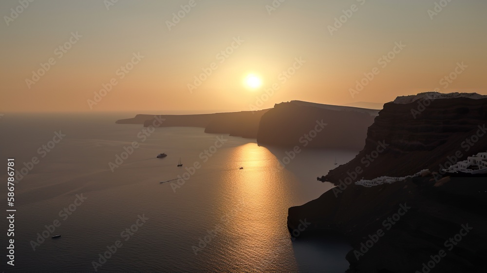 Sunset Over Santorini