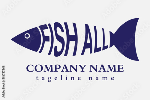 fish logo design vector