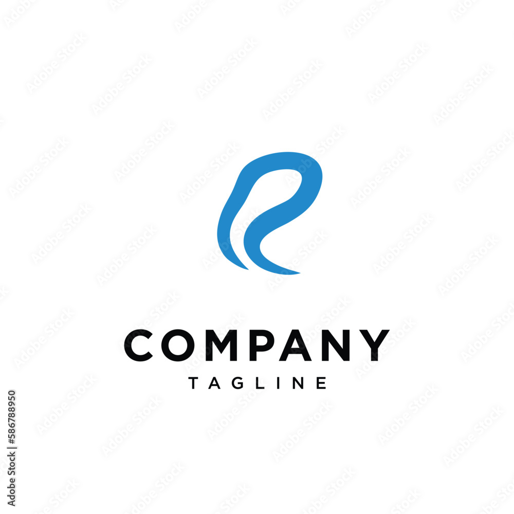 Letter R sperm logo icon vector template.
Letter R sperm logo icon vector template.