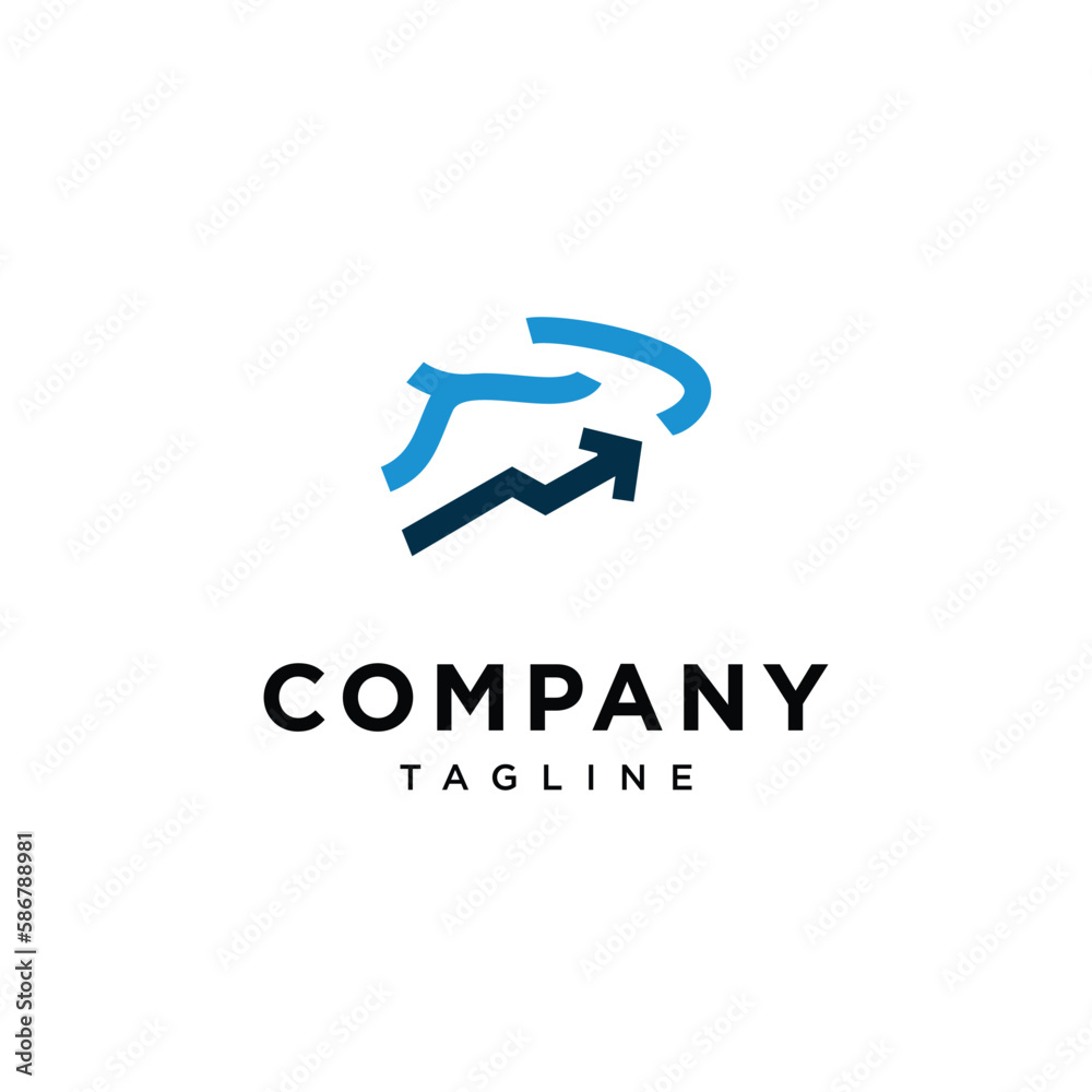Rabbit trading icon logo vector template. Rabbit trading icon logo vector template.