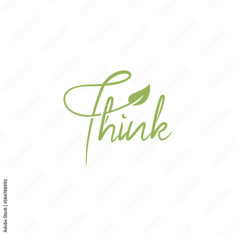 Think leaf lettermark logo icon vector template Think leaf lettermark logo icon vector template