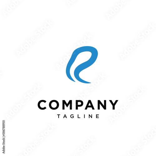
Letter R sperm logo icon vector template.