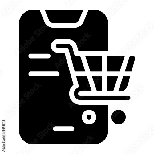 online shop glyph icon