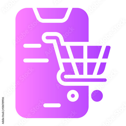 online shop gradient icon