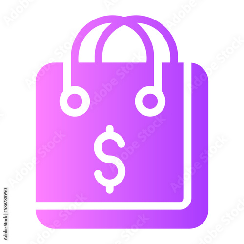 shopping bag gradient icon