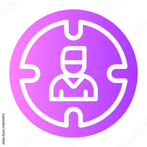 target audience gradient icon
