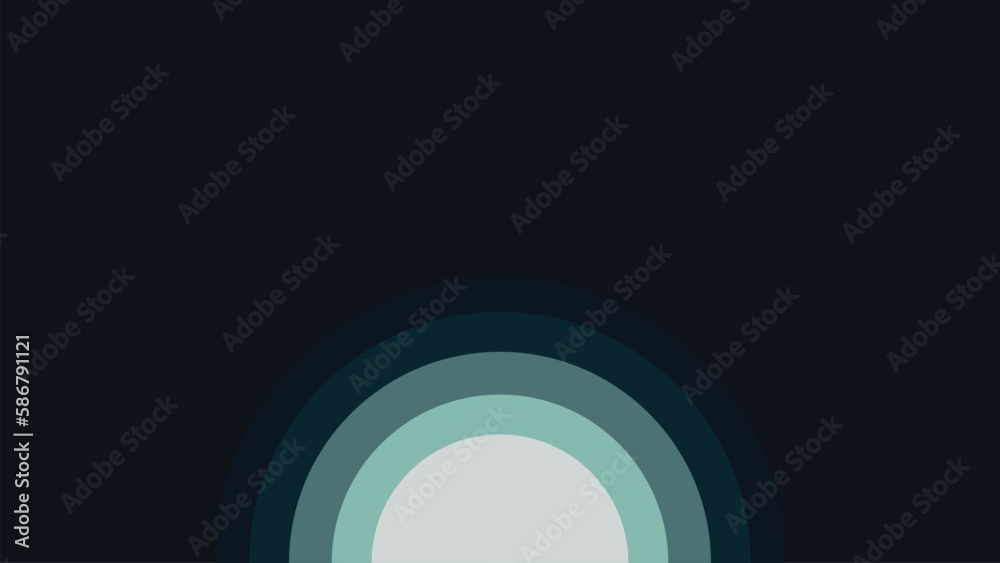 Dark Green Circle Wallpaper with Color Palette Style Design