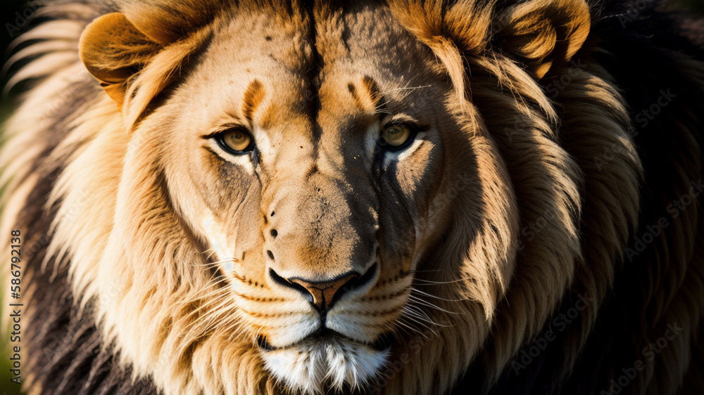 Fototapeta premium close up of a lion