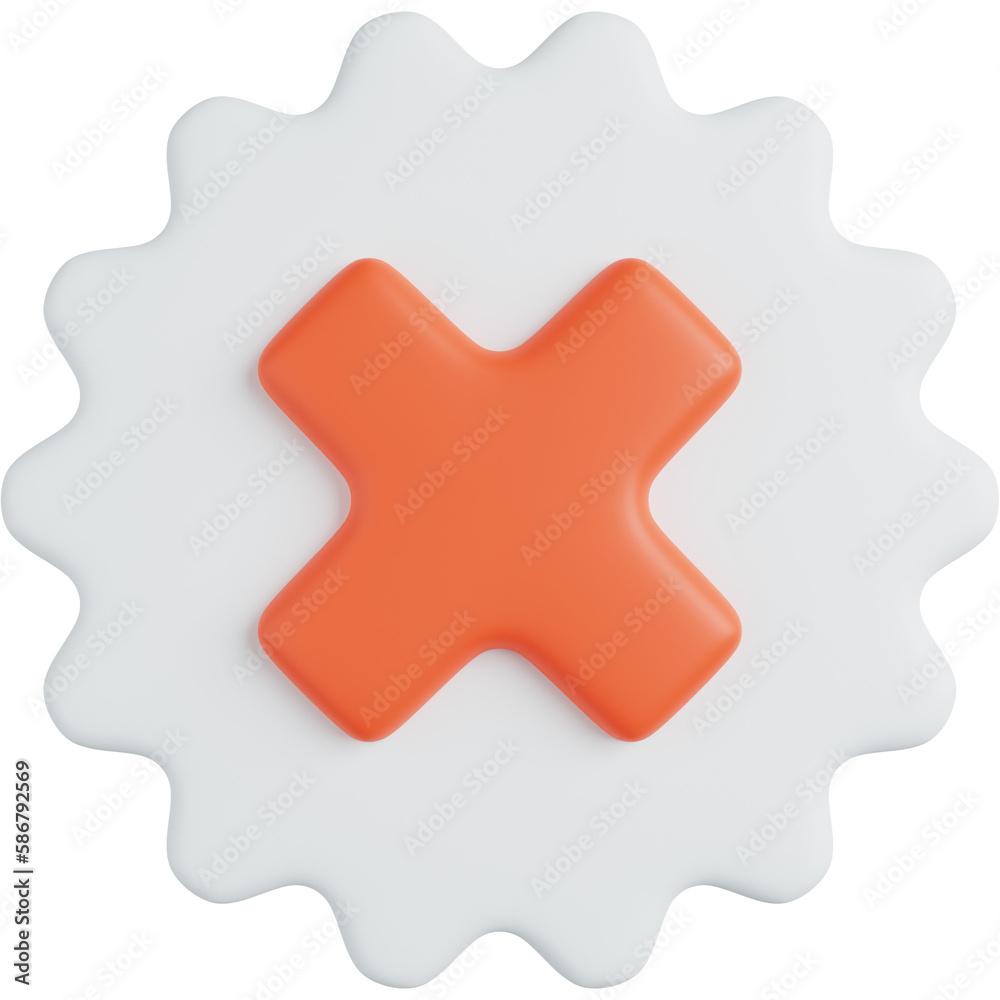 Fototapeta premium Non validated 3D Icon