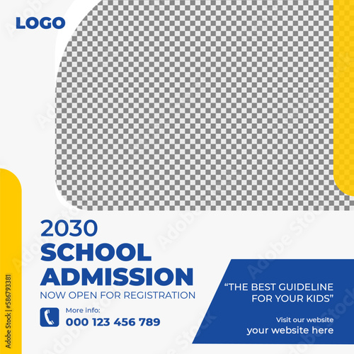 school admission social media post and instagram post template