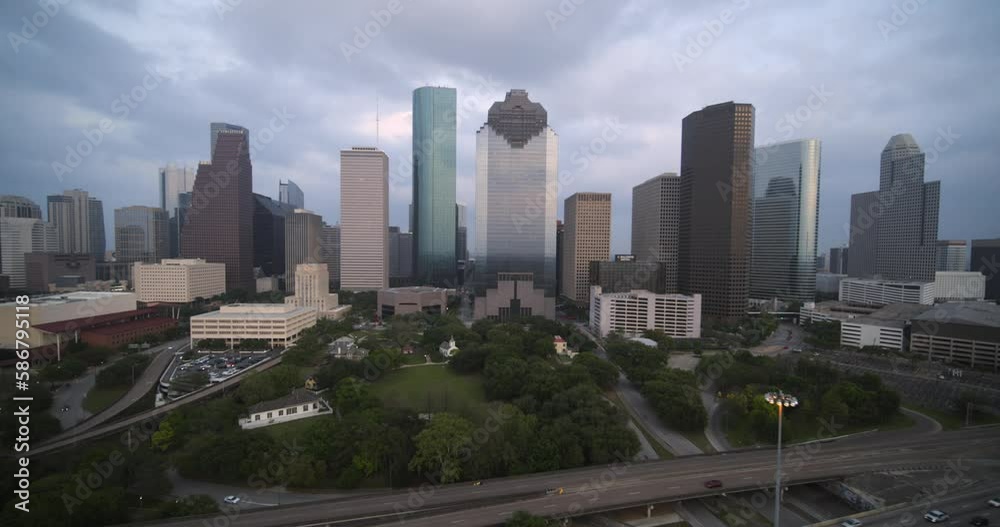 Drone view of downtown Houston, Texas Drone view of downtown Houston, Texas