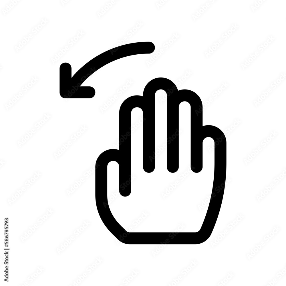 Editable hand swipe left vector icon. Part of a big icon set family. Perfect for web and app interfaces, presentations, infographics, etc Editable hand swipe left vector icon. Part of a big icon set family. Perfect for web and app interfaces, presentations, infographics, etc
