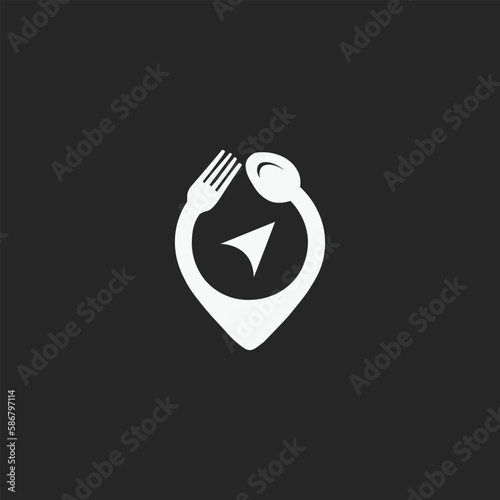 creative Food Truck Logo. Vector food delivery flat icons. Food delivery app.
