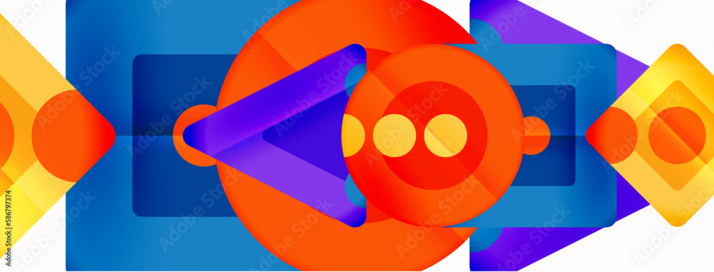 Triangles and circles abstract background for wallpaper, banner, background, card, book Illustration, landing page