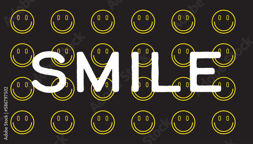 Round abstract comic Faces with happy Emotions.   characters. Cartoon style. Flat design.