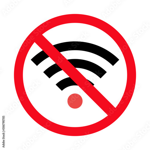 No available Wifi icon vector design