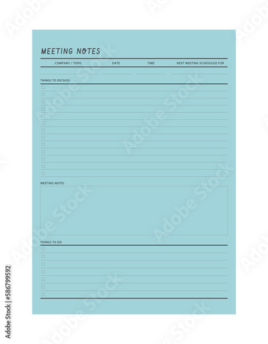 (Cloud) meeting notes Planner. 