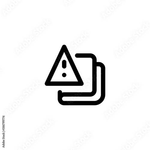 Warning SOP book outline style icon and illustration - vector