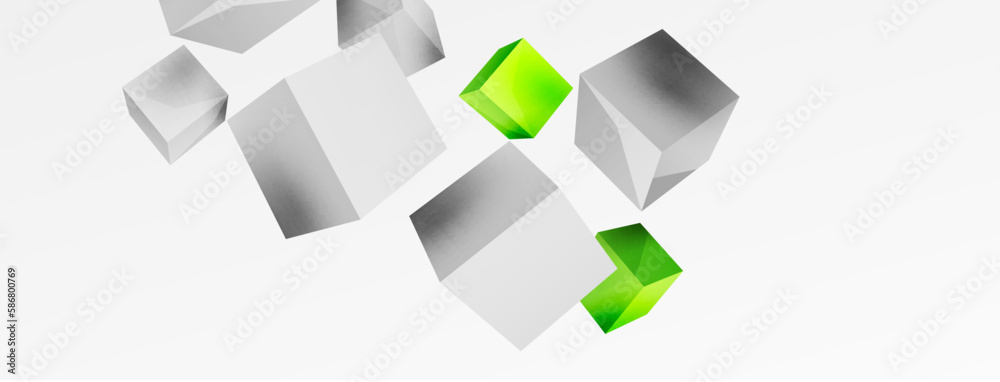 3d vector abstract background. Flying cubes composition. Trendy techno business template for wallpaper, banner, background or landing 3d vector abstract background. Flying cubes composition. Trendy techno business template for wallpaper, banner, background or landing