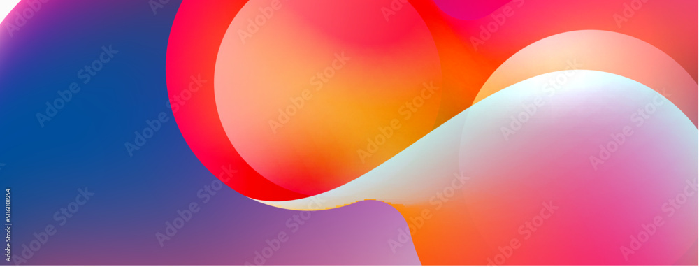 Fluid abstract background, round shapes and circle flowing design for wallpaper, banner, background or landing Fluid abstract background, round shapes and circle flowing design for wallpaper, banner, background or landing
