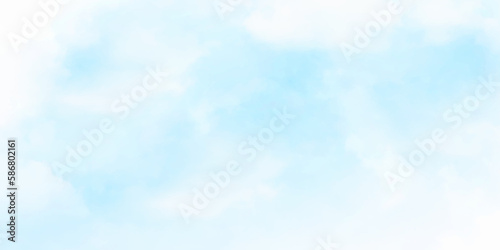 White cloud with blue sky background. Vector design