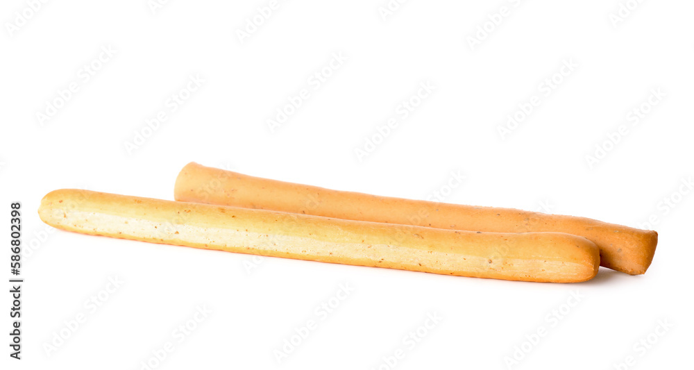 Tasty Italian Grissini isolated on white background Tasty Italian Grissini isolated on white background