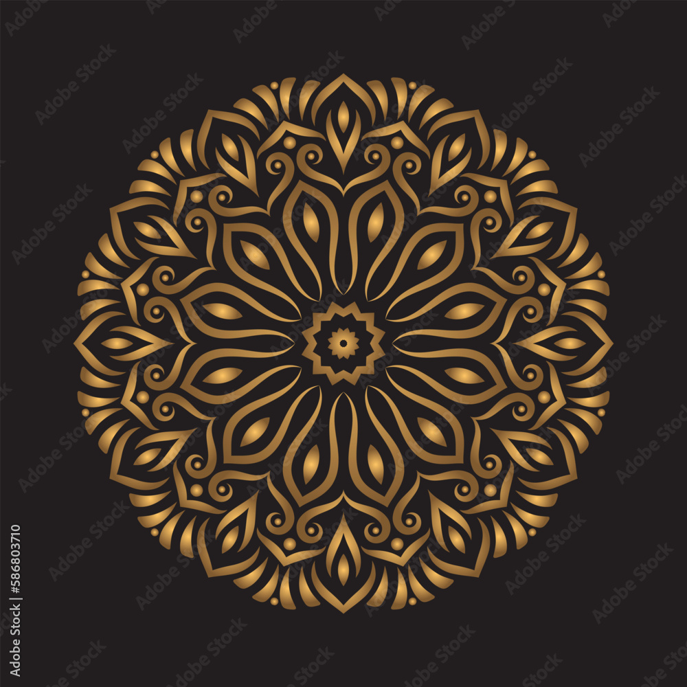 Luxury golden ornamental mandala background design