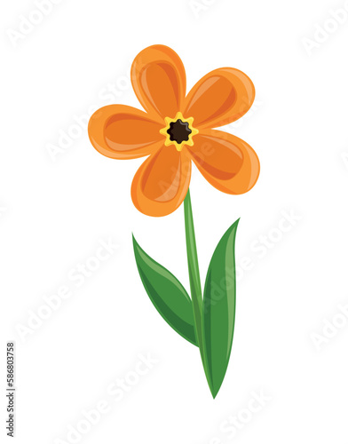 flower and leaf spring icon
