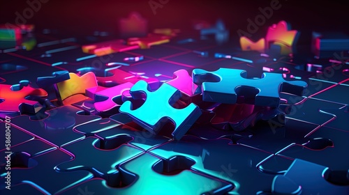 Creative Puzzle Concept Illustration