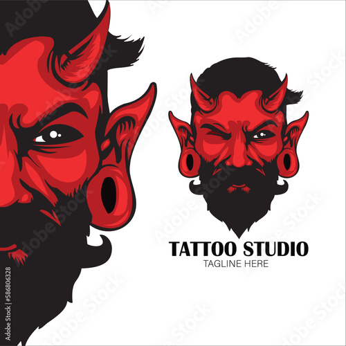 red devil studio tattoo ready eps 10 format