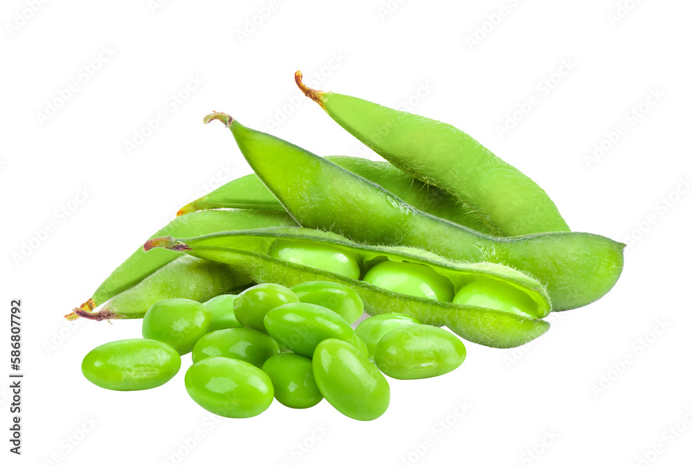  green soy beans on  transparent png - obrazy, fototapety, plakaty 