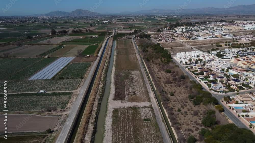 San Fulgencio, Spain in the province of Alicante is an autonomous community inhabited by foreigners - aerial establishing shot San Fulgencio, Spain in the province of Alicante is an autonomous community inhabited by foreigners - aerial establishing shot