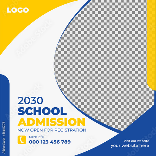 school admission social media post and instagram post template