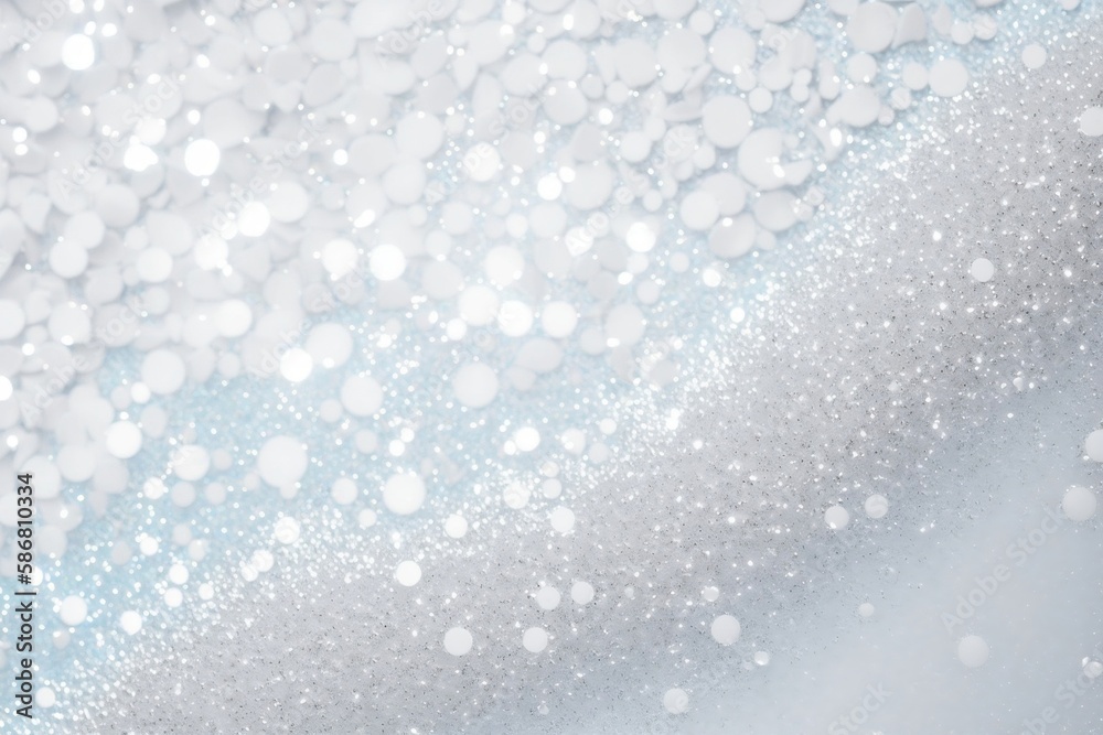 White lights background texture abstract Christmas decoration. Beautiful bright winter sparkle silver bokeh, 3d rendering of Generative Ai. White lights background texture abstract Christmas decoration. Beautiful bright winter sparkle silver bokeh, 3d rendering of Generative Ai.