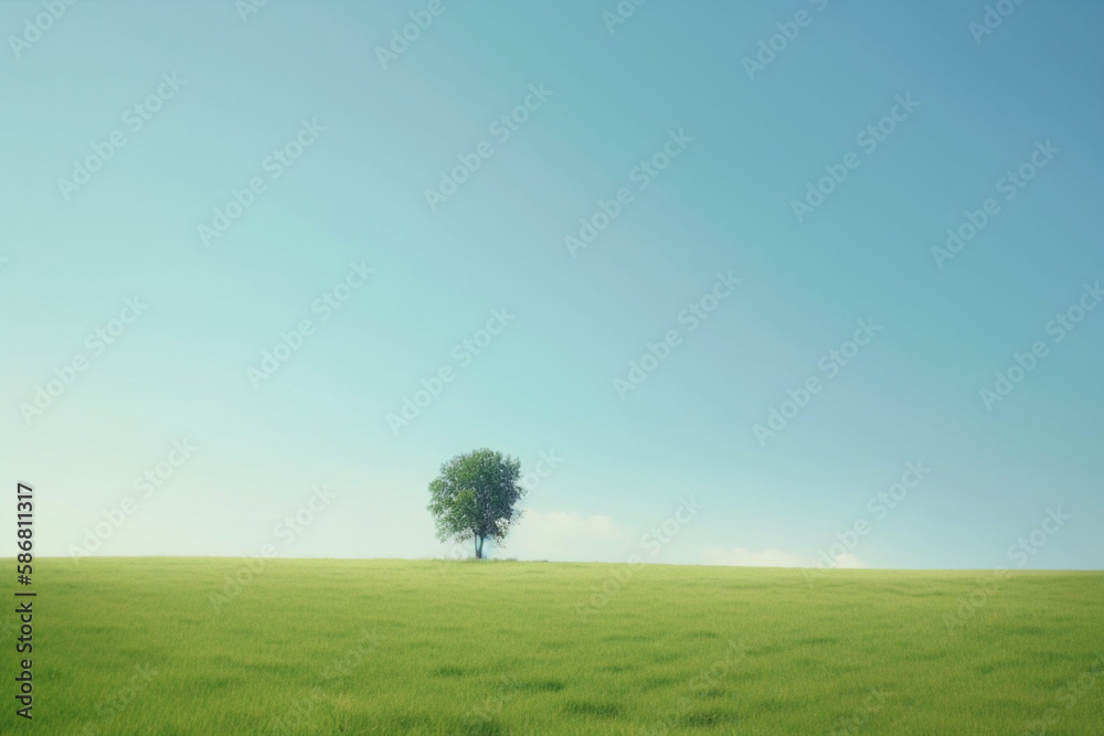 Fototapeta premium tree on a hill