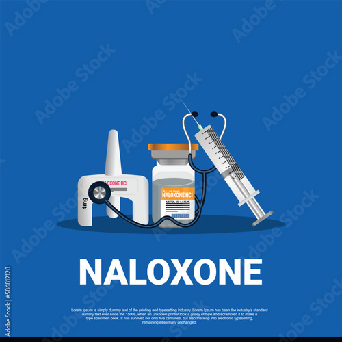 Naloxone medicine used to block the effects of opioids medication photo