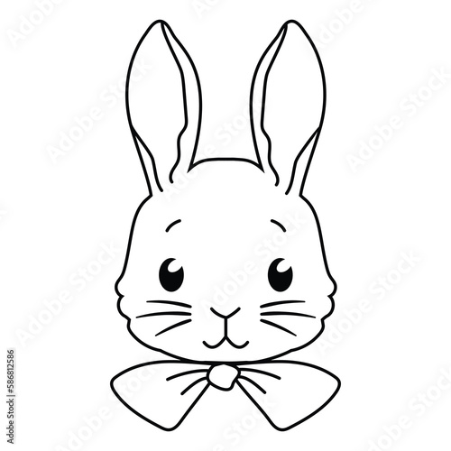 Easter rabbit with a bow