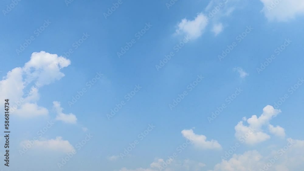 blue sky with clouds time lapse in 4k