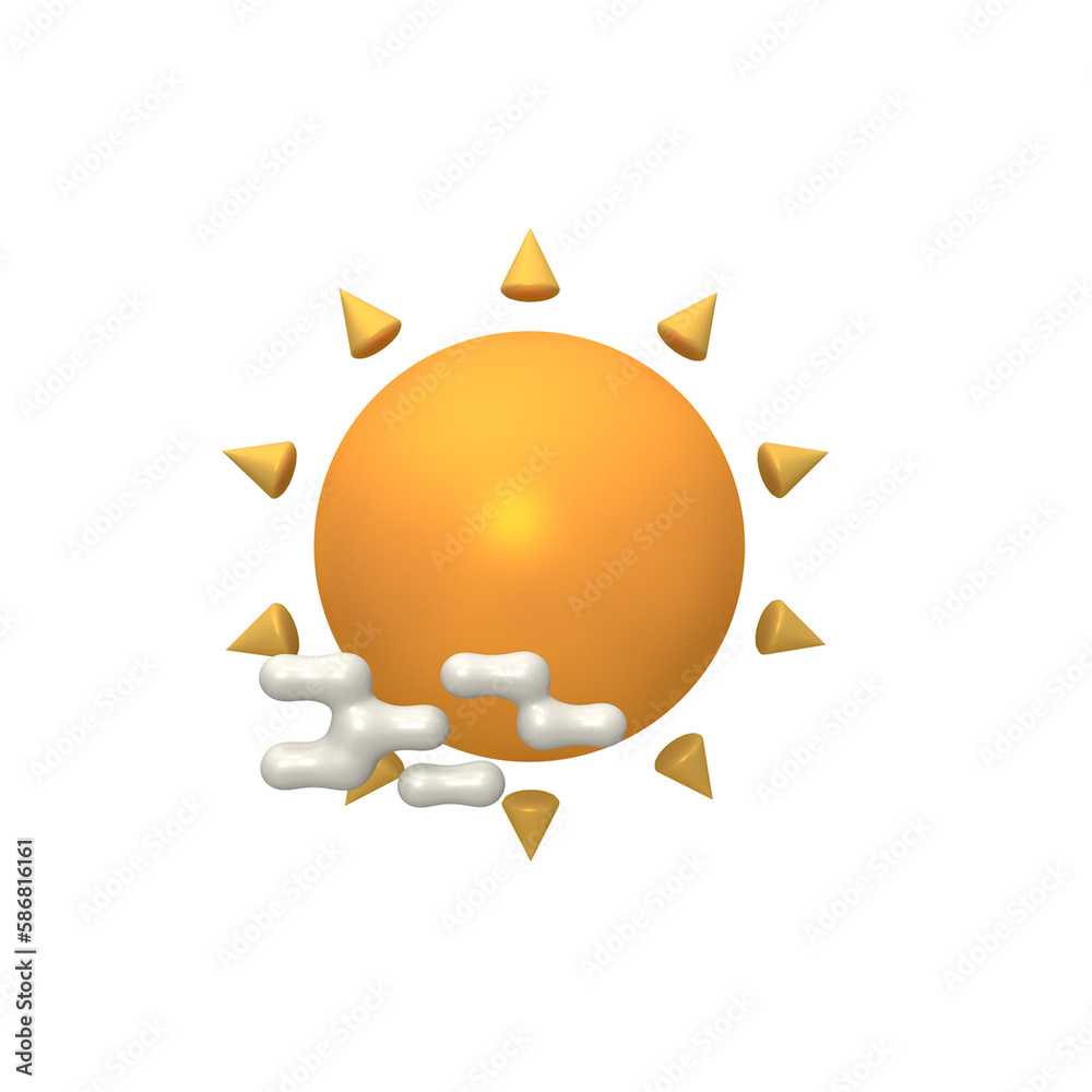Weather icon isolated 3d render illustration Weather icon isolated 3d render illustration