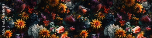 Aesthetically pleasing wallpaper featuring a stunning arrangement of colorful flowers.