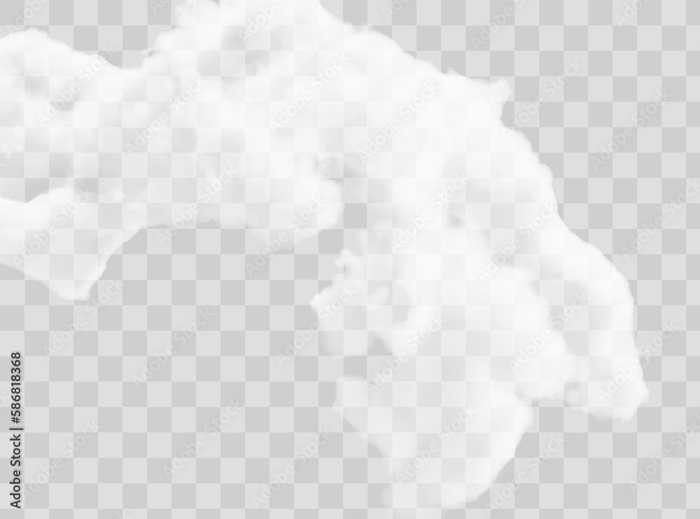 White smoke puff isolated on transparent background.. PNG. . Vector illustration White smoke puff isolated on transparent background.. PNG. . Vector illustration