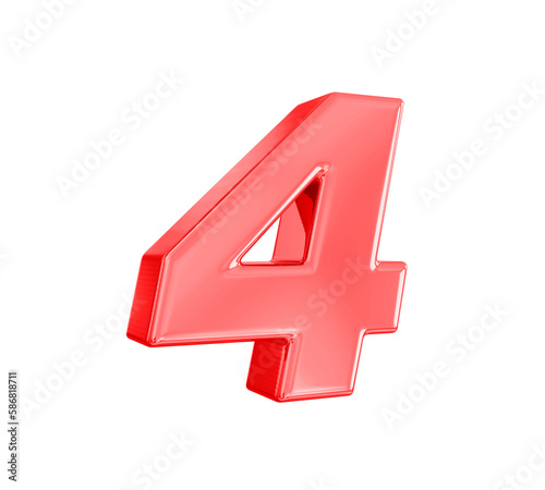 4 Red Number