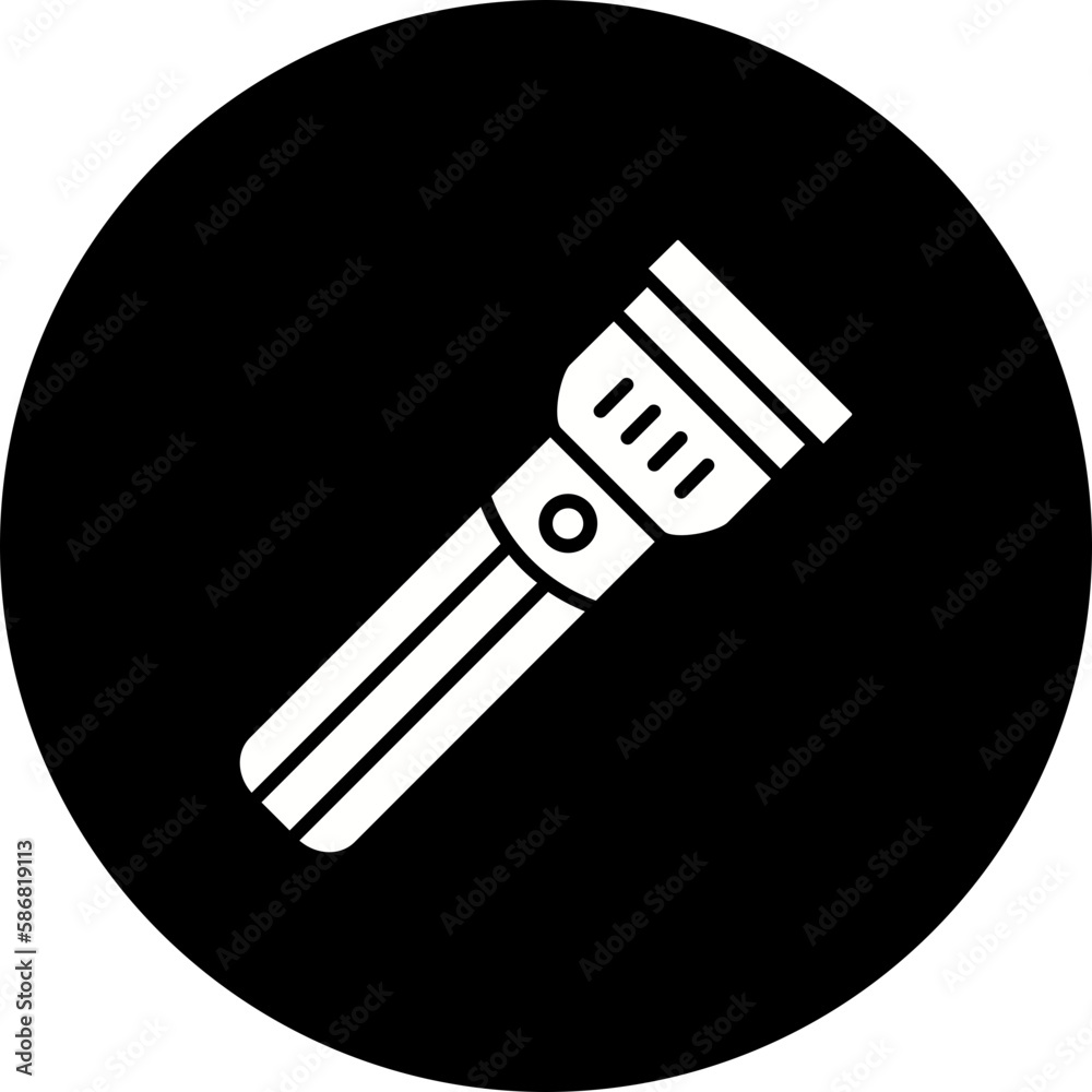 Flashlight Glyph Inverted Icon Flashlight Glyph Inverted Icon