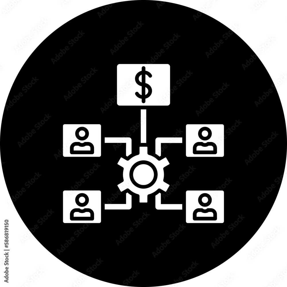 Organization Glyph Inverted Icon Organization Glyph Inverted Icon