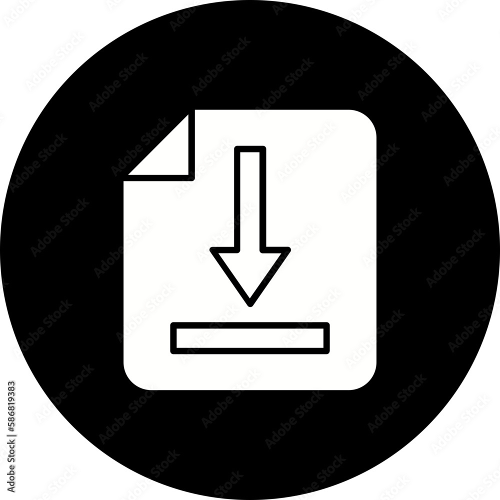 Download Glyph Inverted Icon Download Glyph Inverted Icon
