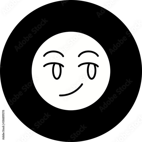 Smirking Glyph Inverted Icon