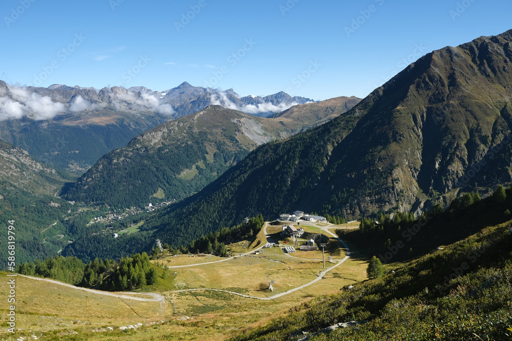 On the trail to Argentiere Glacier, Chamonix area, Haute Savoie, France. 